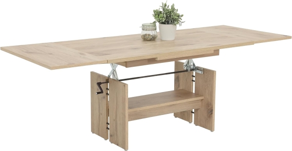 Couchtisch Felix Dekor Viking Oak | ausziehbar + höhenverstellbar